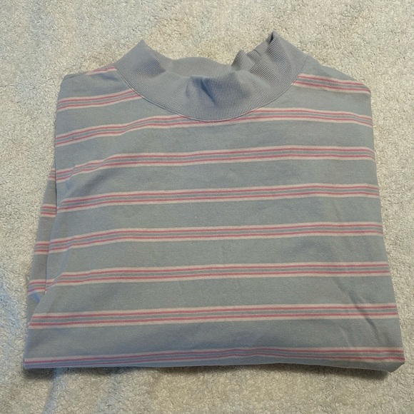 Parke Valentine’s Day Mockneck Pullover Lavender Darling Stripe Size XXL New - Picture 6 of 10